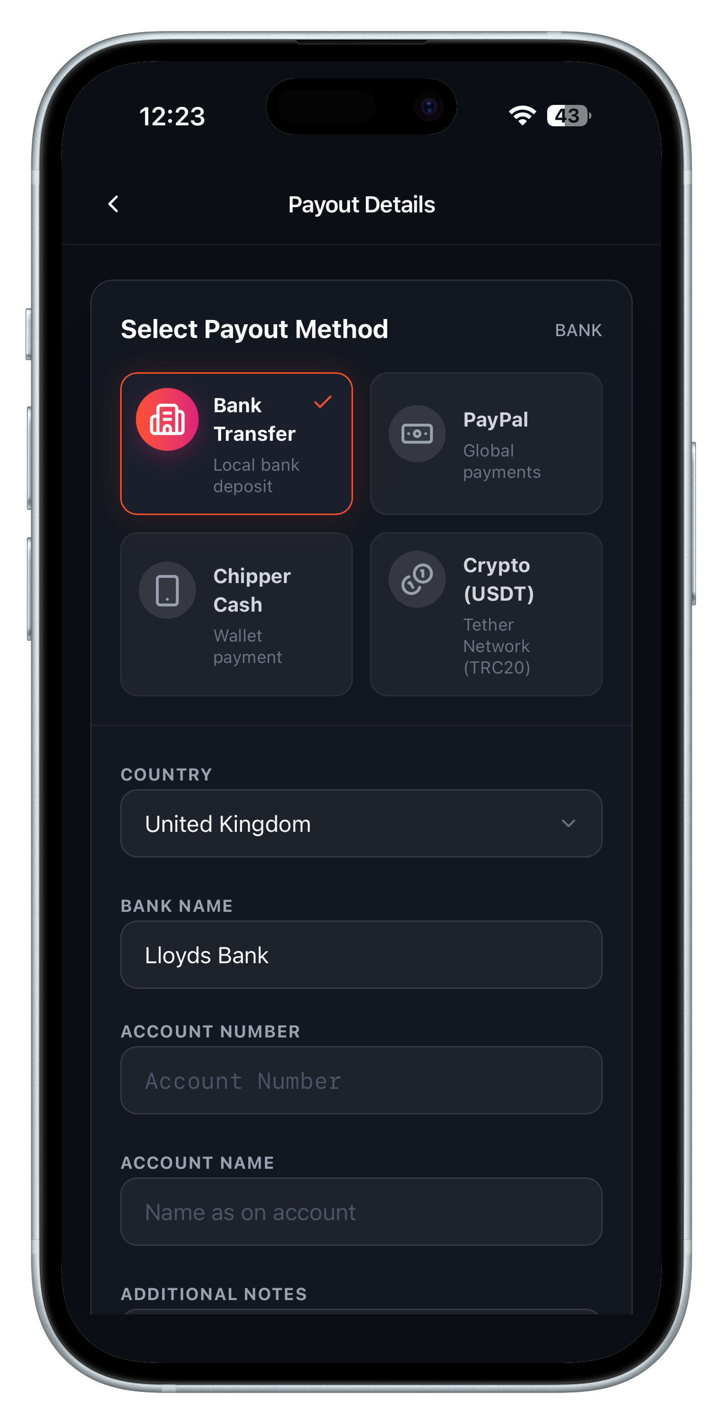 Cash out